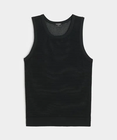 Todd Snyder Luxe Mesh Tank In Black