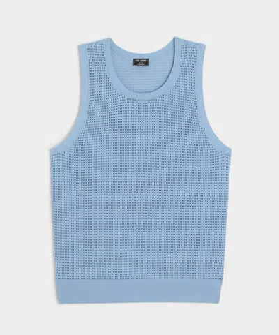 Todd Snyder Luxe Mesh Tank In Blue