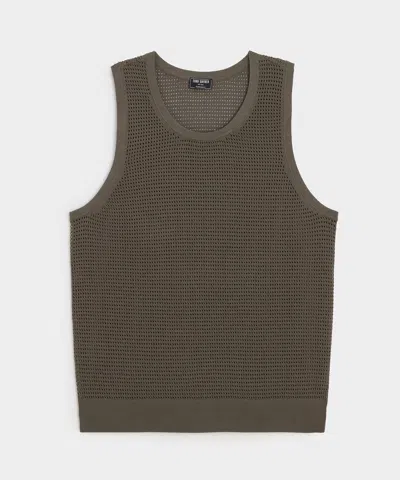 Todd Snyder Luxe Mesh Tank In Green