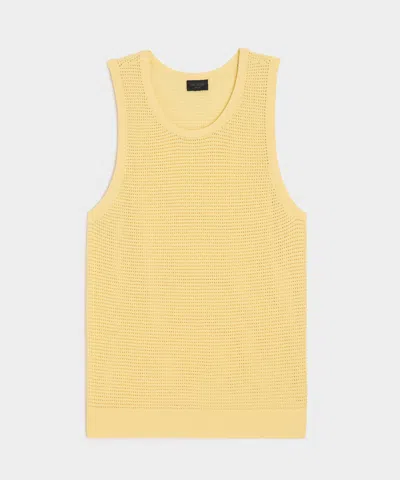 Todd Snyder Luxe Mesh Tank In Sun Soaked In Yellow