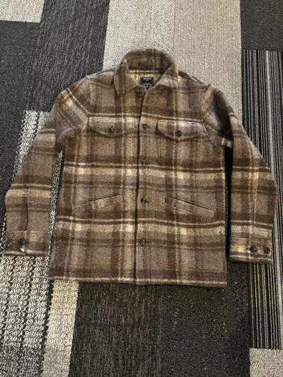 Pre-owned Todd Snyder Made In Italy Wool Knit Chore Coat In Brown