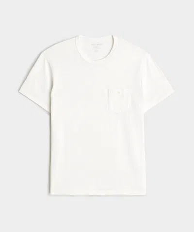 Todd Snyder Made In L.a. Homespun Slub Pocket Tee In White