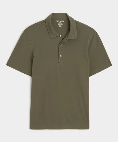 Todd Snyder Made In L.a. Jersey Polo In Green