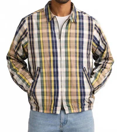 Todd Snyder Madras Club Jacket In Plaid Navy Yellow In Multi
