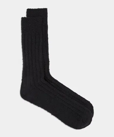 Todd Snyder Marled Cotton Ragg Sock In Navy In Blue