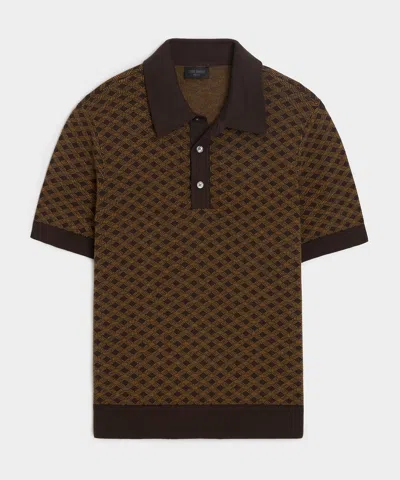 Todd Snyder Marshall Sweater Polo In Espresso Bean In Brown