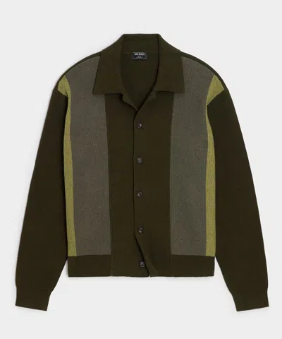 Todd Snyder Melrose Sweater Jacket In Forest Shade In Brown