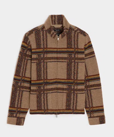 Todd Snyder Men's Boxy Jacquard Full-zip Jacket In Multi, Size Xxl In Brown