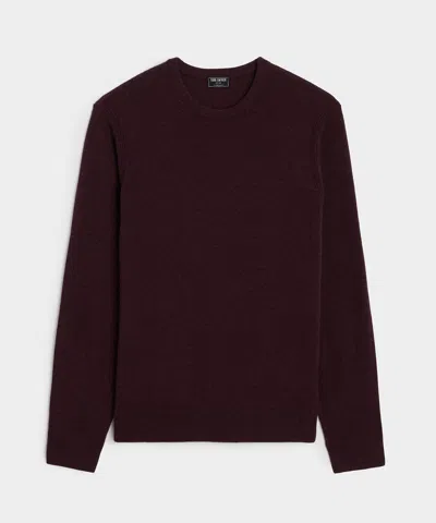 Todd Snyder Men's Cashmere Crewneck In Winestain, Size Xxl In Brown