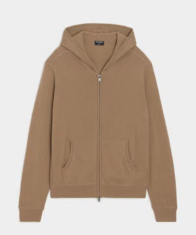 Todd Snyder Men's Cashmere Full-zip Hoodie In Camel, Size M In Brown