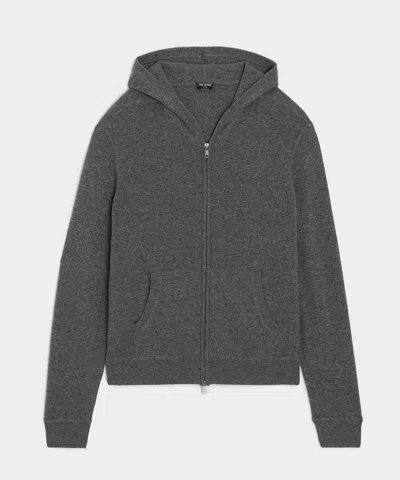 Todd Snyder Men's Cashmere Full-zip Hoodie In Charcoal, Size Xxl In Gray