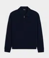 Todd Snyder Men's Cashmere Quarter-zip Polo In Navy, Size Xxl In Black