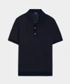 Todd Snyder Men's Cotton Basketweave Sweater Polo In Navy, Size Xl In Black