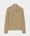 Todd Snyder Men's Cotton Mini Waffle Polo In Baja Dunes, Size Xxl In Brown