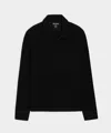 Todd Snyder Men's Cotton Mini Waffle Polo In Blacktop, Size L In Black