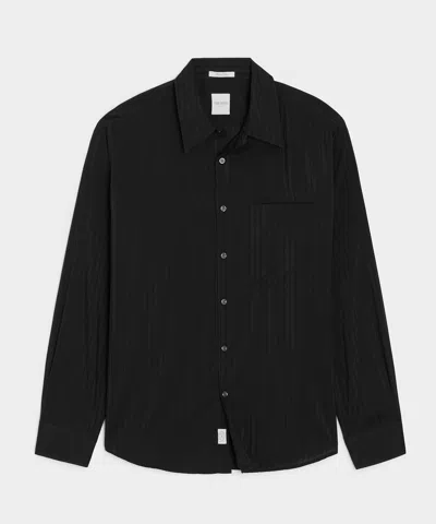 Todd Snyder Men's Cotton-silk Big Shirt In Black, Size Xl