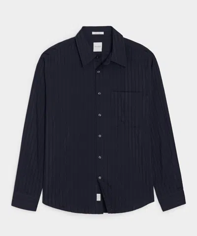 Todd Snyder Men's Cotton-silk Big Shirt In Navy, Size Xl In Blue