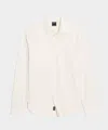 Todd Snyder Men's Cotton Twill Long Point Collar Shirt In Ivory, Size Xxl In White