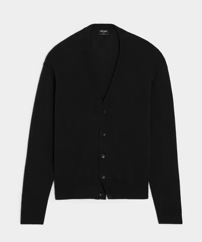 Todd Snyder Men's Cropped Cashmere Cardigan In Black, Size L