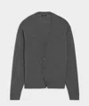 Todd Snyder Men's Cropped Cashmere Cardigan In Charcoal, Size Xxl In Gray