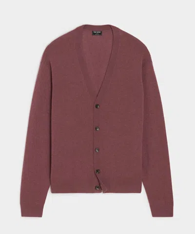Todd Snyder Men's Cropped Cashmere Cardigan In Dusty Rose, Size L In Pink
