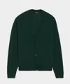 Todd Snyder Men's Cropped Cashmere Cardigan In Evergreen, Size L In Green
