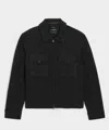 Todd Snyder Men's Italian Boiled Wool Full-zip Cpo Jacket In Charcoal, Size Xl In Black