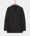 Todd Snyder Men's Italian Flannel Double-breasted Jacket In Charcoal, Size 42r In Neutral
