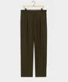 Todd Snyder Men's Italian Flannel Side Tab Trouser In Olive, Size 38/32 In Brown