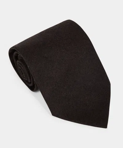 Todd Snyder Men's Italian Flannel Tie In Dark Brown, Size O/s In Black