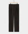 Todd Snyder Men's Italian Flannel Wythe Trouser In Dark Brown, Size 36/32 In Black