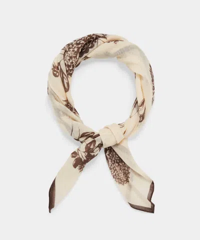 Todd Snyder Men's Italian Wool Floral Neckerchief In Black, Size O/s In Gray