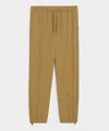 Todd Snyder Men's Lightweight Nylon Jogger In Dark Wheat, Size Xl In Green