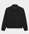 Todd Snyder Men's Lightweight Nylon Quarter-zip Jacket In Pitch Black, Size Xxl In Black