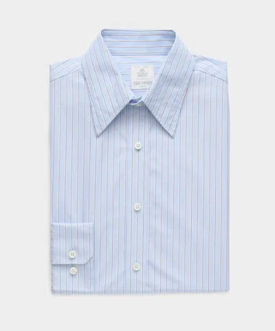 Todd Snyder Men's Poplin Long Point Collar Dress Shirt In Blue, Size 17.5