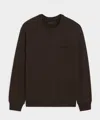 Todd Snyder Men's Portuguese Terry Pocket Sweatshirt In Dark Mocha, Size S In Brown