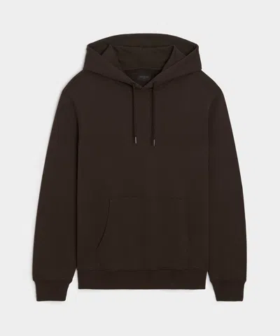 Todd Snyder Men's Portuguese Terry Popover Hoodie In Dark Mocha, Size Xxl In Brown