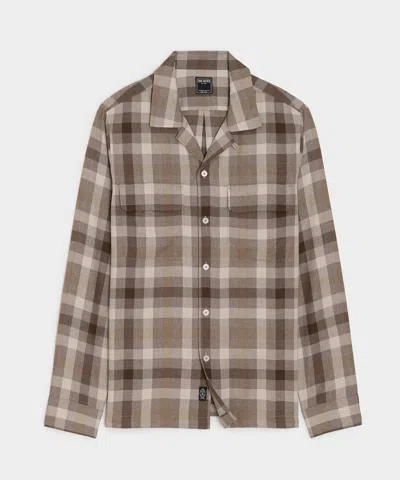 Todd Snyder Men's Rayon Field Shirt In Baja Dunes, Size Xxl In Brown