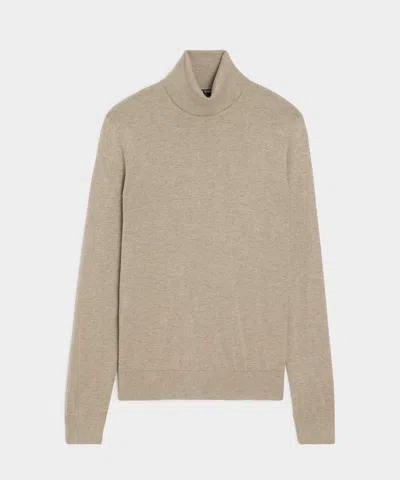 Todd Snyder Men's Silk-cashmere Turtleneck Sweater In Baja Dunes, Size Xl In Neutral