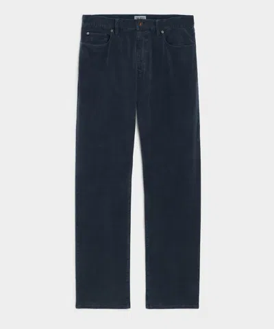 Todd Snyder Men's Straight 5-pocket Corduroy Pant In Navy, Size 34/32 In Blue