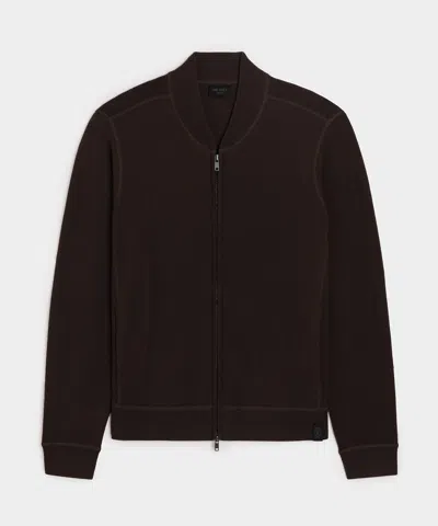 Todd Snyder Merino Bomber Jacket In Espresso Bean In Brown