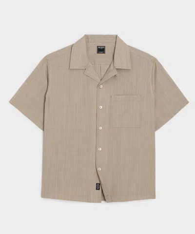 Todd Snyder Merino Capri Shirt In Heather Taupe In Brown