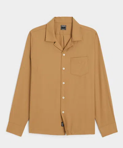 Todd Snyder Merino Hollywood Shirt In Khaki In Brown