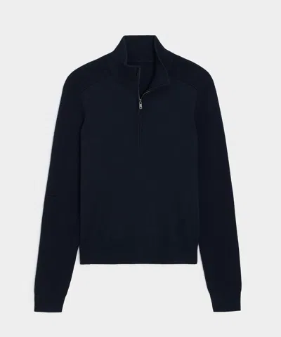 Todd Snyder Merino Quarter-zip Sweater In Navy In Blue