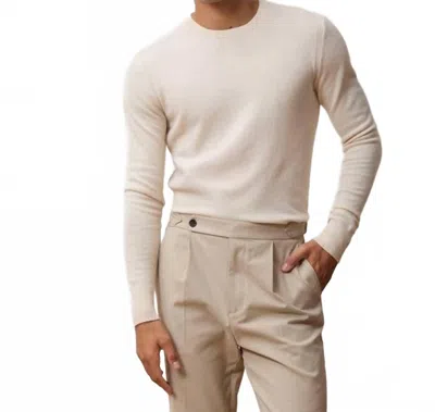 Todd Snyder Merino Waffle Crewneck In Bisque Cream In Neutral