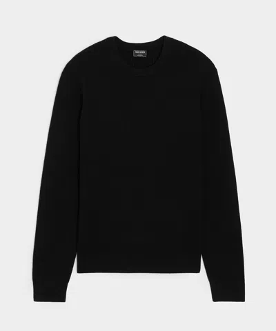 Todd Snyder Merino Waffle Crewneck In Black