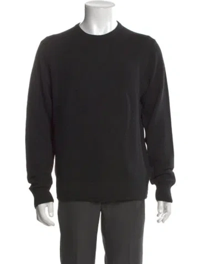 Pre-owned Todd Snyder Merino Wool Crew Neck Pullover In Black