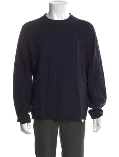 Pre-owned Todd Snyder Merino Wool Crew Neck Pullover In Blue
