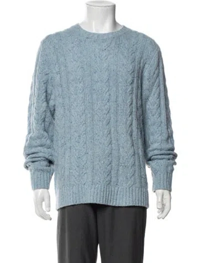 Pre-owned Todd Snyder Merino Wool Crew Neck Pullover In Blue