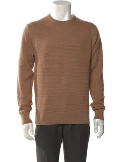 Pre-owned Todd Snyder Merino Wool Crew Neck Pullover In Brown